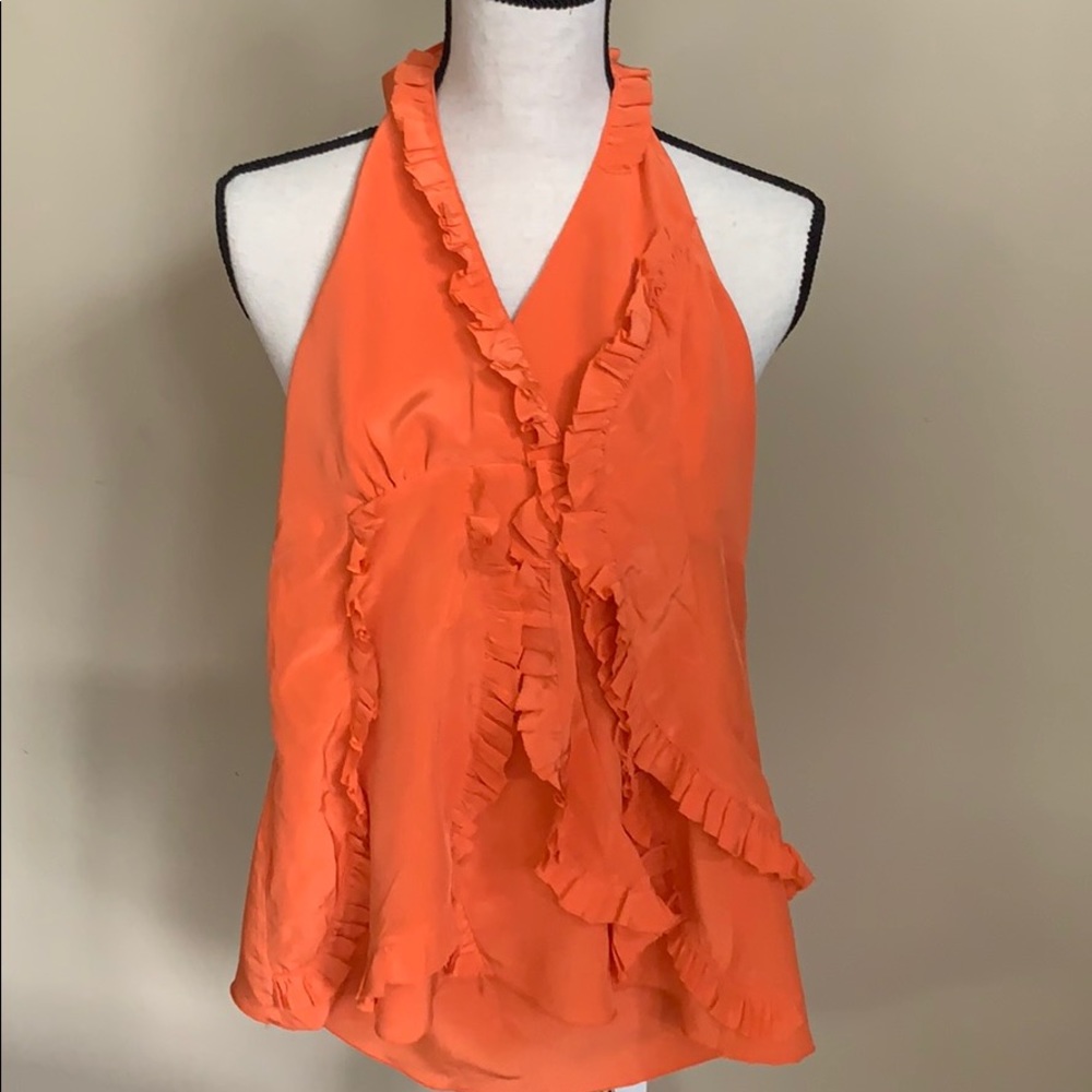 🍁BCBGMaxazria🍂 XXS Silk Halter Blouse 🔥